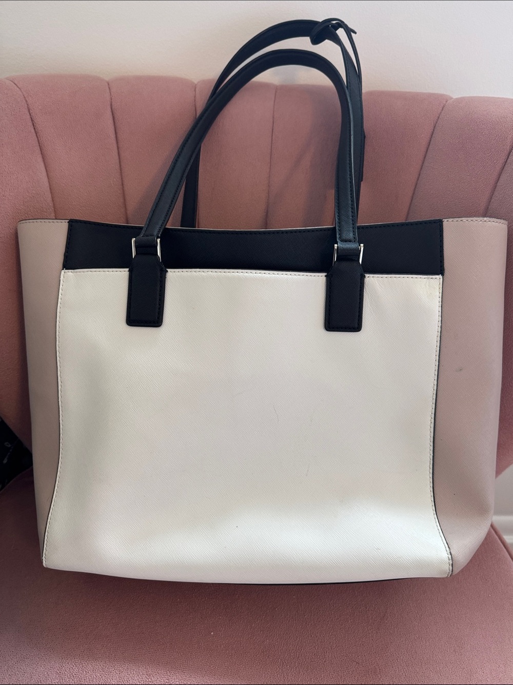 kate spade Two-Tone Black and White Tote - Picture 2 of 5